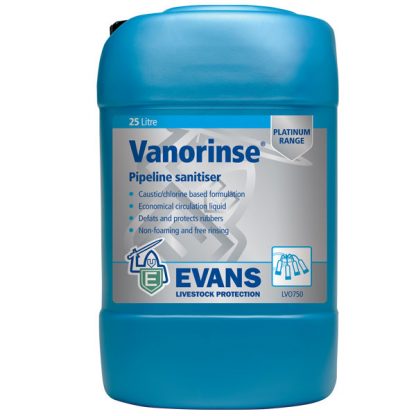 Evans Vanorinse Dairy Pipeline Sanitiser