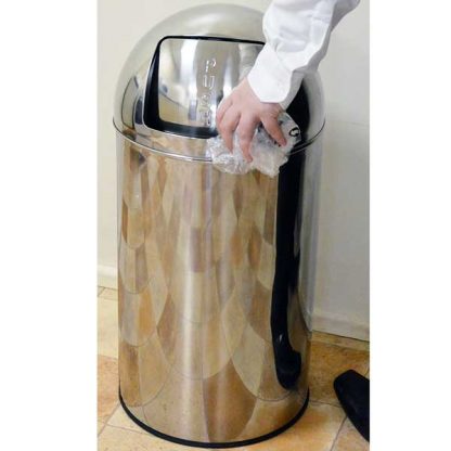 SYR Stainless Steel Push Bin 40 Litre