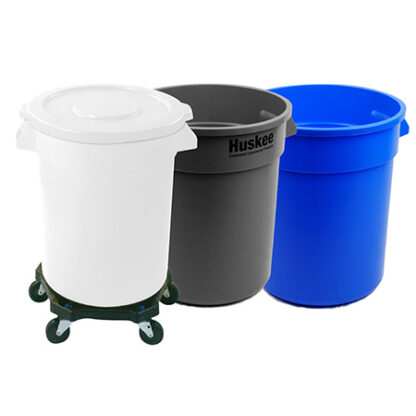 Round Huskee Plastic Food Preparation Bin 75 Litre